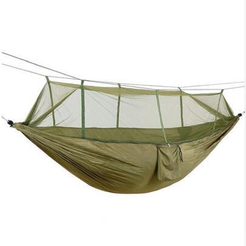 Portable Outdoor Camping Hammock with Mosquito Net High Strength Parachute Fabric - Great Value Novelty 