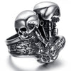 Load image into Gallery viewer, Hells Angels - Two Skull Engine Heads Rings - Great Value Novelty 