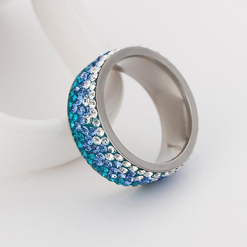 Shimmering Sea Crystal Ring - Great Value Novelty 