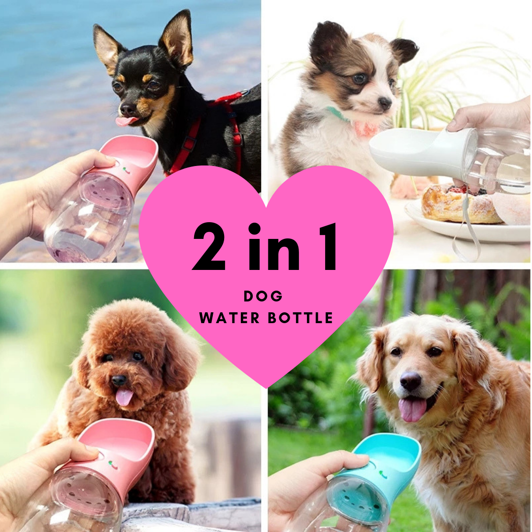 Portable Slurpy Sipper  Dog Water Bottle For Small or Large Dogs pets, great outdoor traveling use.