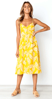 Women's Bohemian Vintage Sundress 2019 Limited Edition Lemon Leaf