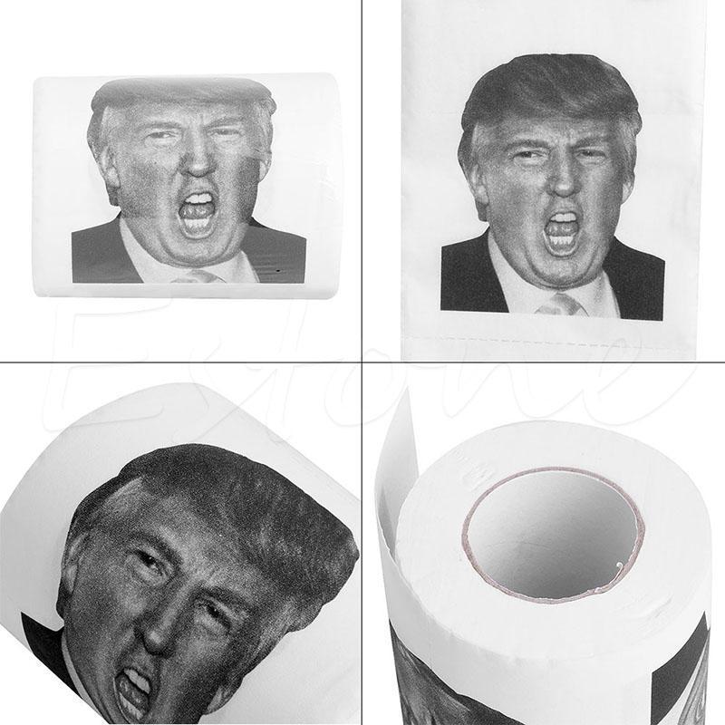 Donald Trump Toilet Paper Roll Pack of 2 - Great Value Novelty 