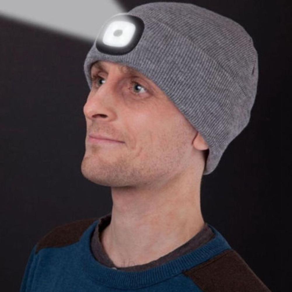 Unisex Beanie Hat with Rechargeable Led Light