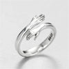 Uini-Tail hot new 925 sterling silver European and American jewelry love hug ring retro fashion tide flow open ring GN601
