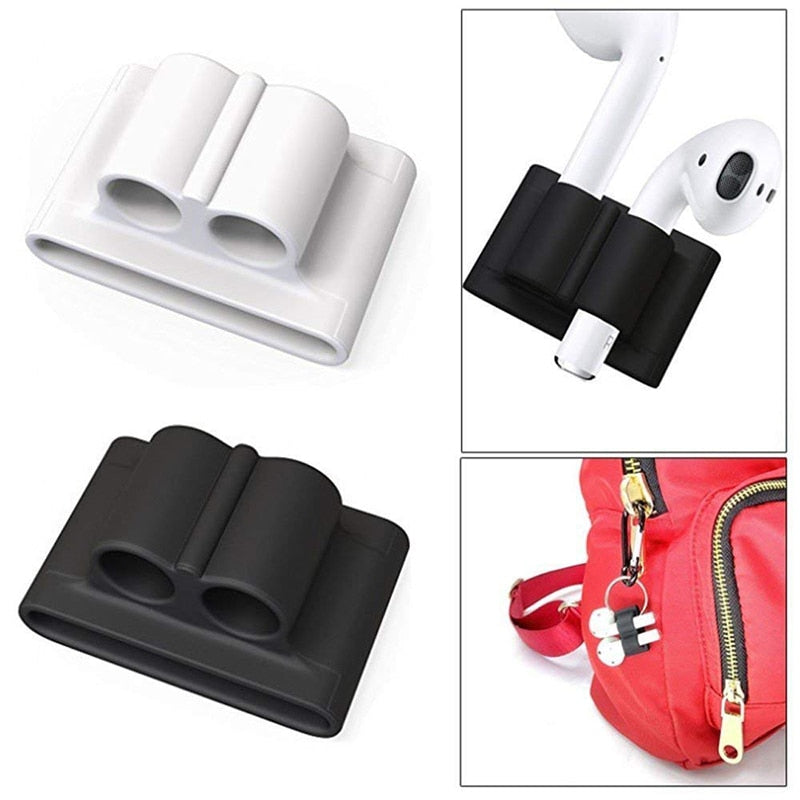 For Apple AirPods Silicone Holder Clip Earphone Stand Case for Apple Watch series 3 2 1 Hook Clip Anti-lost For Iwatch 4 5 6 SE