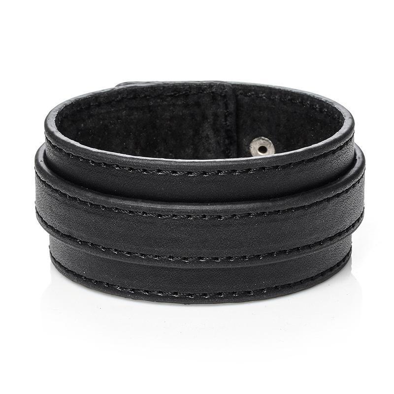 Men's Riveted Biker Bracelet with Adjustable Buckle - 6 Styles Inside - Great Value Novelty 