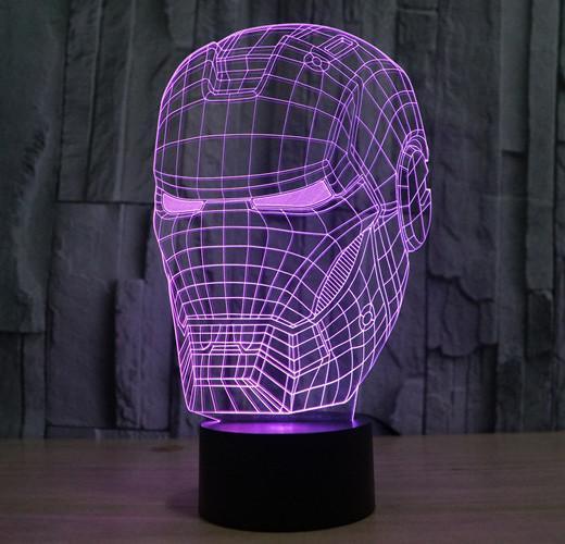 3D Illusion Iron Man Lamp - Great Value Novelty 