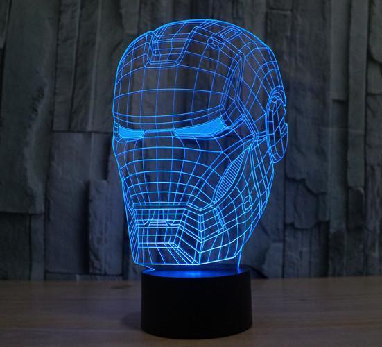 3D Illusion Iron Man Lamp - Great Value Novelty 