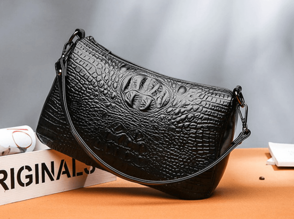 Women's Alligator Scaled Biker Leather Handbag - 2018 Edition