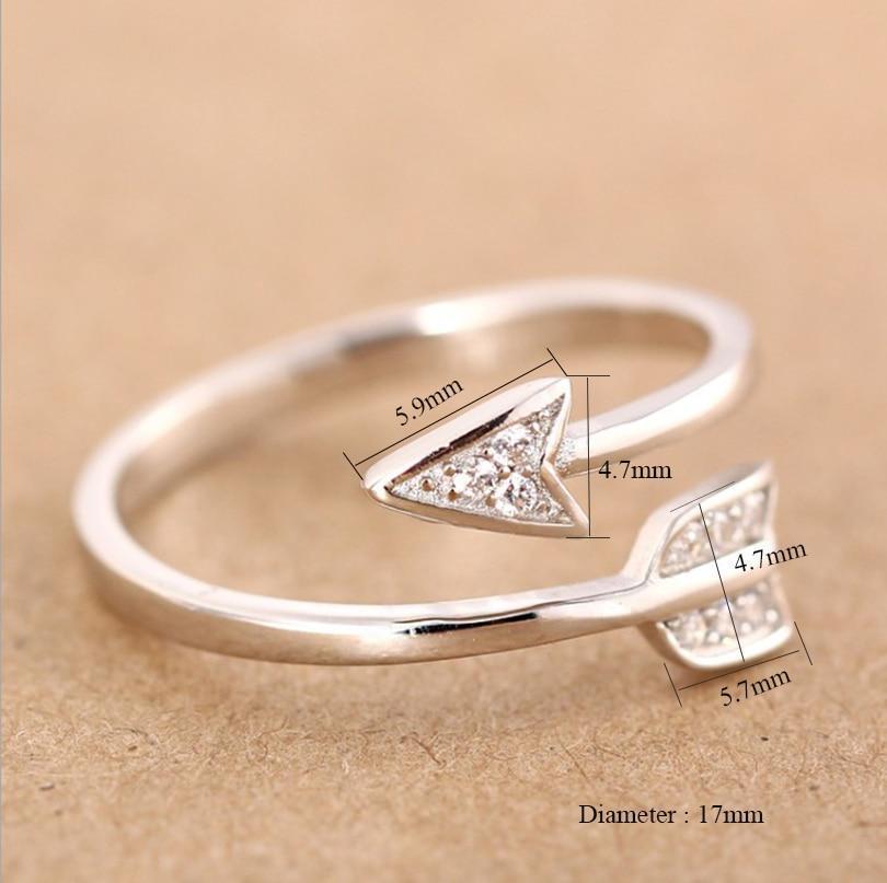 Twisted Arrow Ring - Pure 925 Sterling Silver - Great Value Novelty 