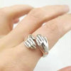 Load image into Gallery viewer, Hug &amp; Love Silver Adjustable Ring