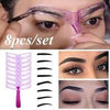 👉8 Pcs Brow Stencils  for Shaping & Defining Easy To Use 👱‍♀️🥰