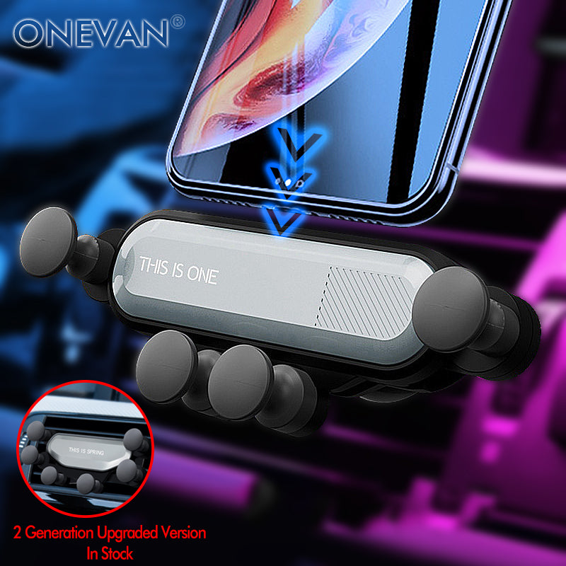 ONEVAN Gravity Car Phone Holder in Car Air Vent Clip Mount No Magnetic Mobile Phone Holder GPS Stand For iPhone Xiaomi Huawei