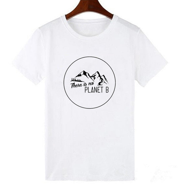 There is no planet b letter print female T-shirt New summer bear cartoon casual fashion Chic Harajuku O-Neck women's clothing