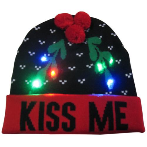 2020 HOT 43 Designs LED Christmas Hats Beanie Sweater Christmas Santa Hat Light Up Knitted Hat for Kid Adult For Christmas Party