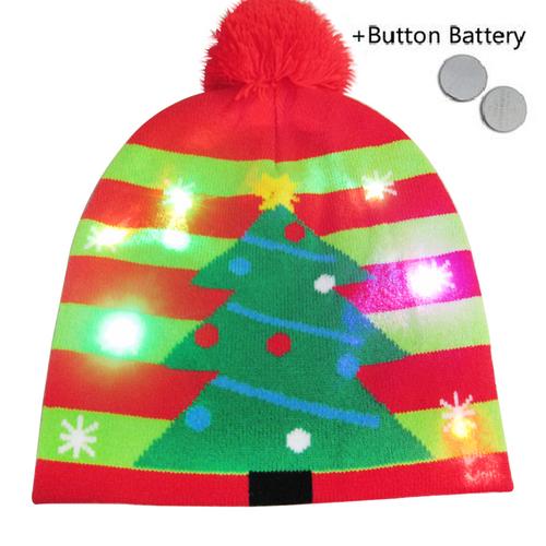 2020 HOT 43 Designs LED Christmas Hats Beanie Sweater Christmas Santa Hat Light Up Knitted Hat for Kid Adult For Christmas Party
