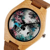 Load image into Gallery viewer, Women&#39;s Natural Wood Skull Watch - Orelio Store