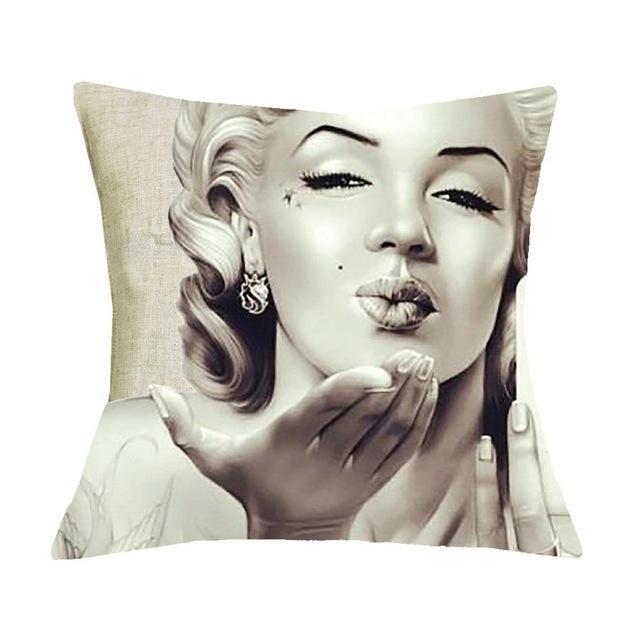 Marilyn Monroe Linen Cushion Cover 43*43 Cms - Great Value Novelty 
