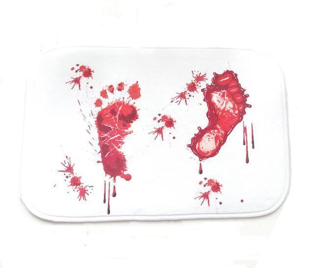 Blood Footprints Horror Bath Mat - Great Value Novelty 