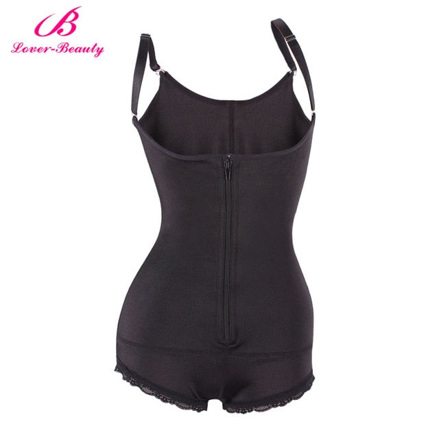 Lover Beauty Fajas Reductora Zipper and Clip Latex Waist Trainer Firm Control Body Shapewear Bodysuit Butt Lifter Shapers - Great Value Novelty 