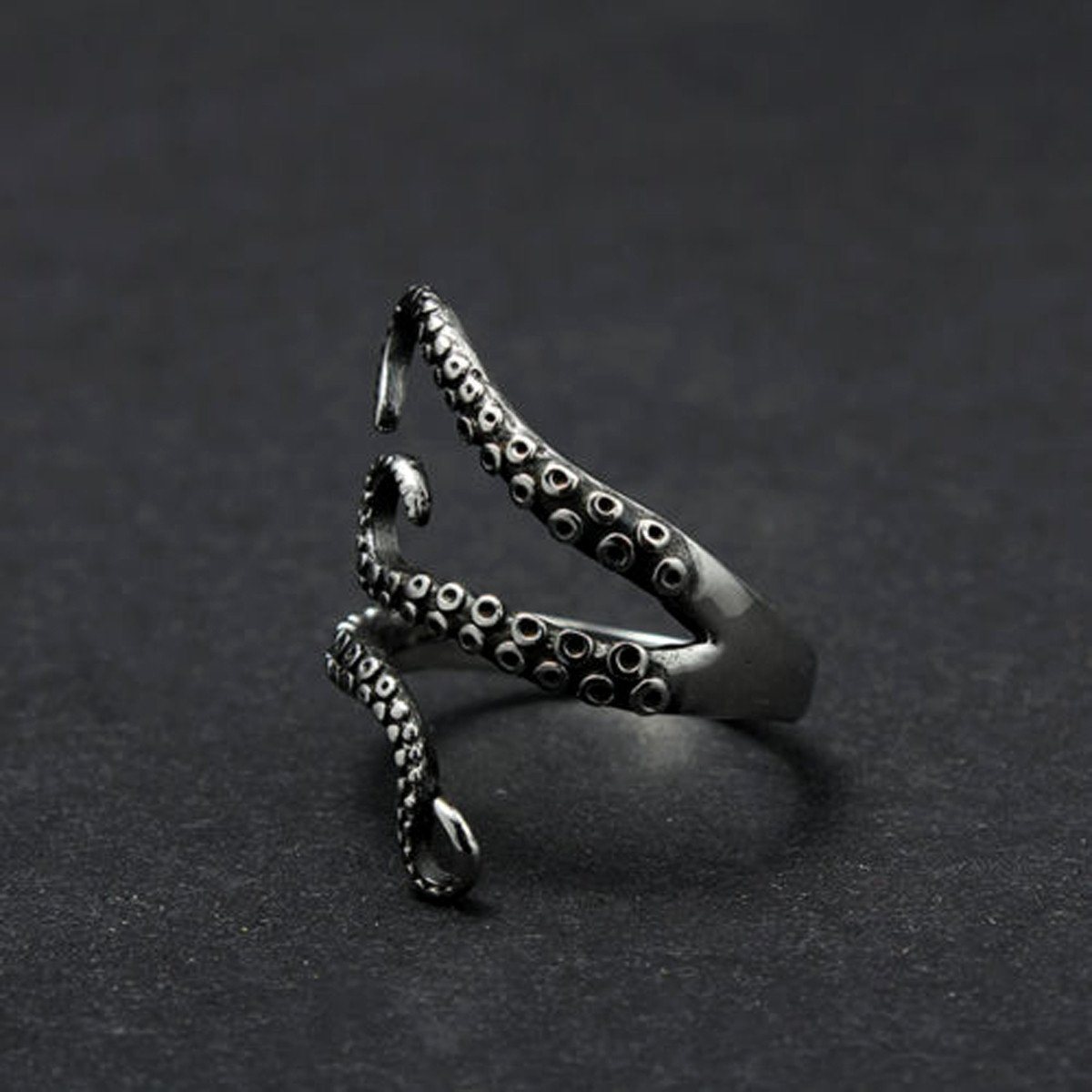 Titanium steel Gothic Octopus Tentacles Open finger Ring - Great Value Novelty 