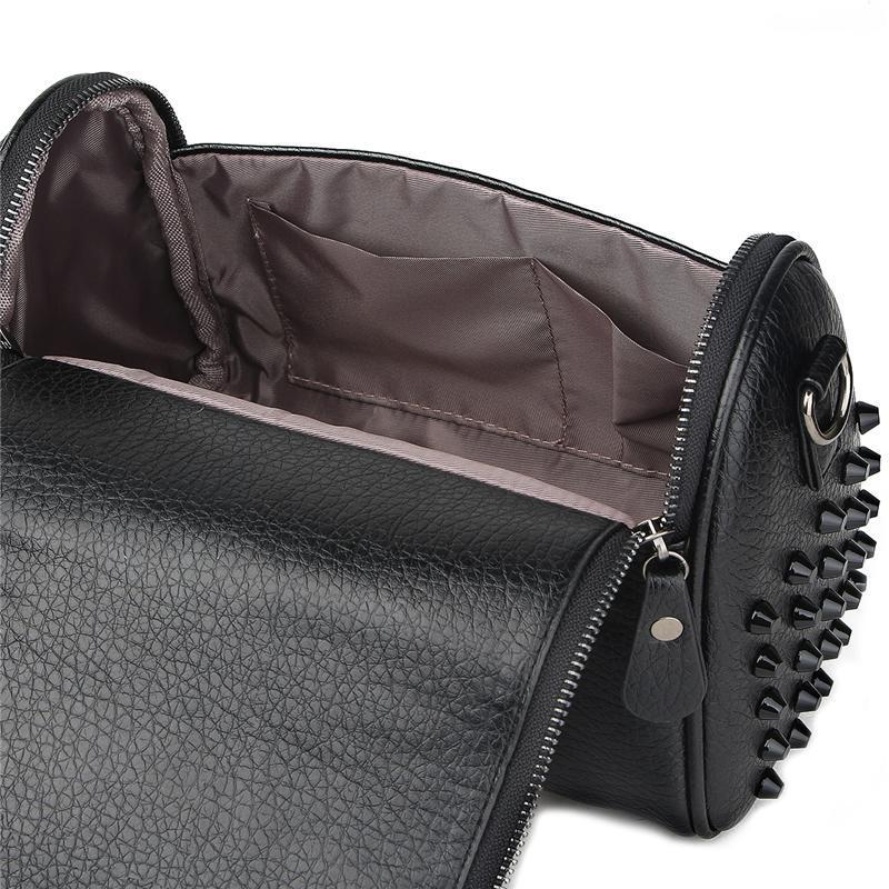 Women's Studded Leather Biker Handbag