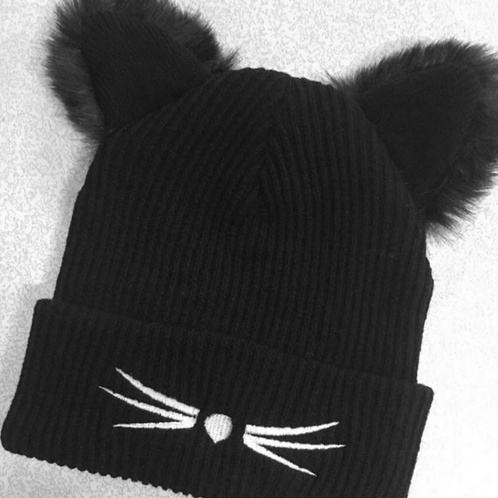 Knitted Cat Cotton Beanie - Great Value Novelty 