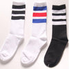 Load image into Gallery viewer, Classic Long Three Striped Skate Socks Retro Old School of  High Quality Cotton for Men Harajuku  Style White brand black - Great Value Novelty 