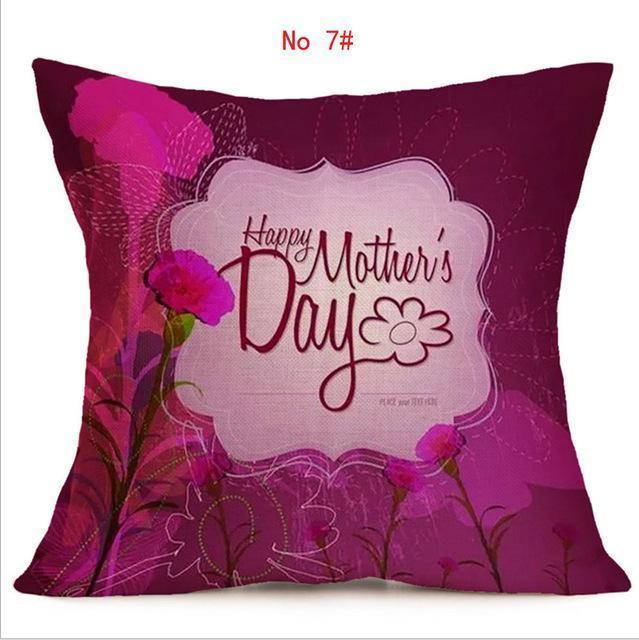 45cm*45cm Happy mother day  design linen cotton pillow covers sofa pillow case  Love design square 18in*18in cushion cover - Great Value Novelty 