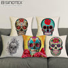 Sugar Skull Cushions Linen Cushion Cover for Pillows 45*45 Cms - Great Value Novelty 