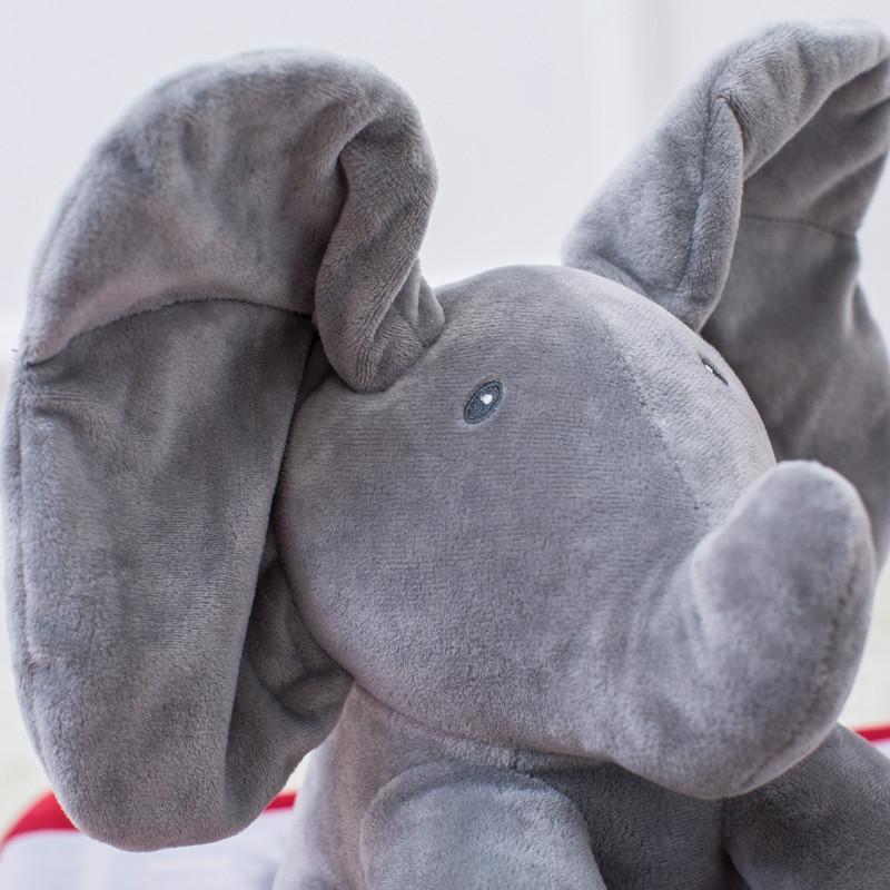 Talking Peek A Boo Elephant Plush Toy - Great Value Novelty 