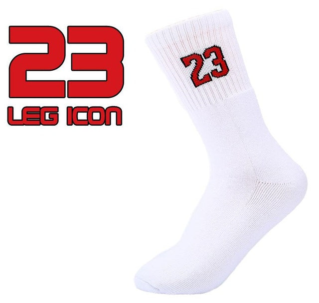 New Arrival Unisex Chicago Jordon Number 23, 52 men women basket ball elite terry cotton socks  white black red - Great Value Novelty 