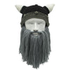 Load image into Gallery viewer, Horned Barbarian Viking Beard Beanie Short - Great Value Novelty 