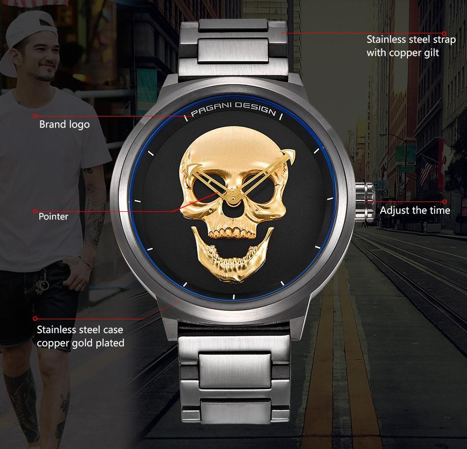 Pagani® Luxury Pirate Skull Watch - Great Value Novelty 