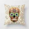 Bohemian Paisley Skull Cotton Linen Pillow Cover - Great Value Novelty 