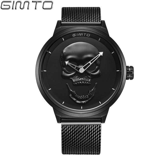 GIMTO Men's Skull Wach Thin Belt Edition - Great Value Novelty 