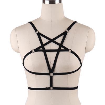 Pentagram Harness Bondage Bra Cage - Great Value Novelty 