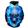 Load image into Gallery viewer, New Blue Flame Skull Hoodies 3D - Great Value Novelty 