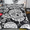 Load image into Gallery viewer, Black and White Bedding Set Skull Print Duvet Cover with Pillowcases - Great Value Novelty 