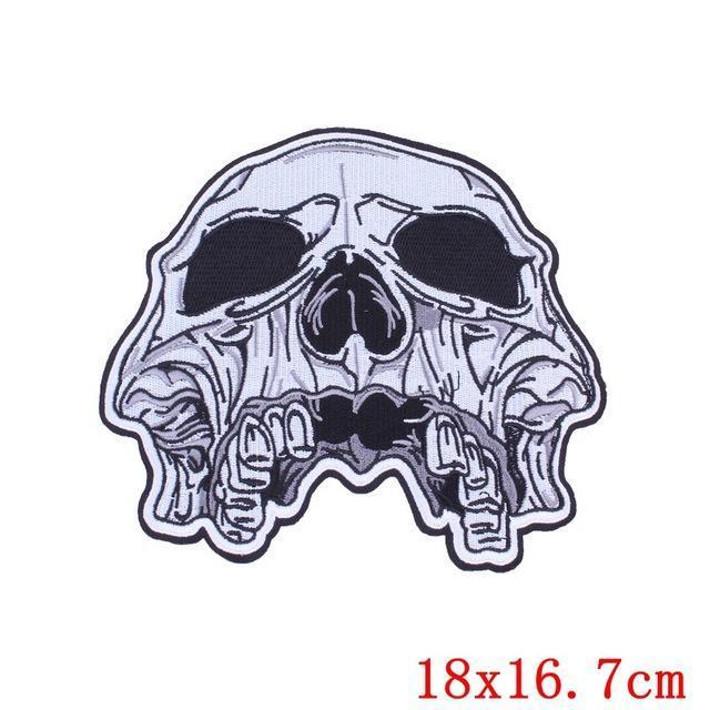 Skull Biker Patches - Great Value Novelty 
