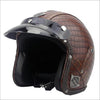 Leather Half Face Open Motorcycle Helmet for Men - Great Value Novelty 
