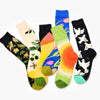 Colour Crew Cotton Men Ankle Socks Tide Brand Short  Happy Sox Style Funny Socks Chaussette Novelty Art for Couple Funny Funky - Great Value Novelty 