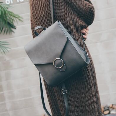 Fashion Women Backpack 2018 PU Leather Retro Female bag schoolbags Teenage Girl High Quality Travel books Rucksack Shoulder Bags - Great Value Novelty 