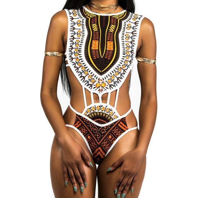 African Printed One Piece Swimsuit / Bikini 2018 Edition - Great Value Novelty 