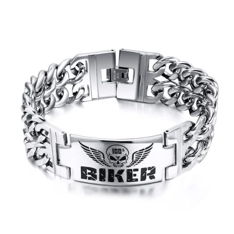 Metal Biker Bracelet - Great Value Novelty 