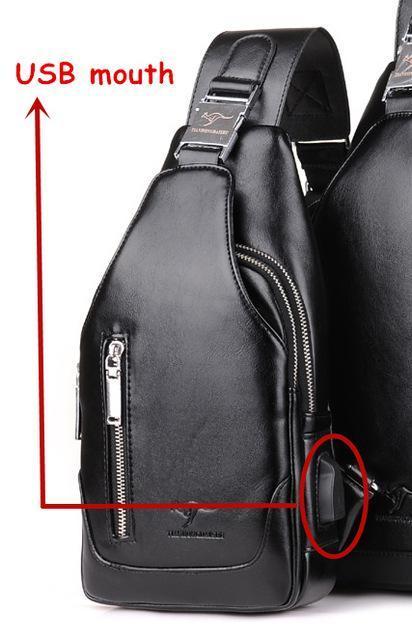 Biker Cross Shoulder Bag with USB Charging - Great Value Novelty 