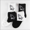 Load image into Gallery viewer, Fashion skate cotton crew socks of Virgin Mary gesture pattern for men women tide brand hip hop funny novelty  white black Funky - Great Value Novelty 