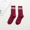 Load image into Gallery viewer, Funny Cute Japanese High School Girls Cotton Loose Striped Crew Socks Colorful Women Sox  Harajuku  Designer Retro Yellow White - Great Value Novelty 