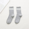 Load image into Gallery viewer, Funny Cute Japanese High School Girls Cotton Loose Striped Crew Socks Colorful Women Sox  Harajuku  Designer Retro Yellow White - Great Value Novelty 