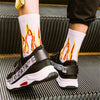 Load image into Gallery viewer, Men Fashion Hip Hop Hit Color On Fire Crew Socks Red Flame Blaze Power Torch Hot Warmth Street Skateboard Cotton Long Socks - Great Value Novelty 